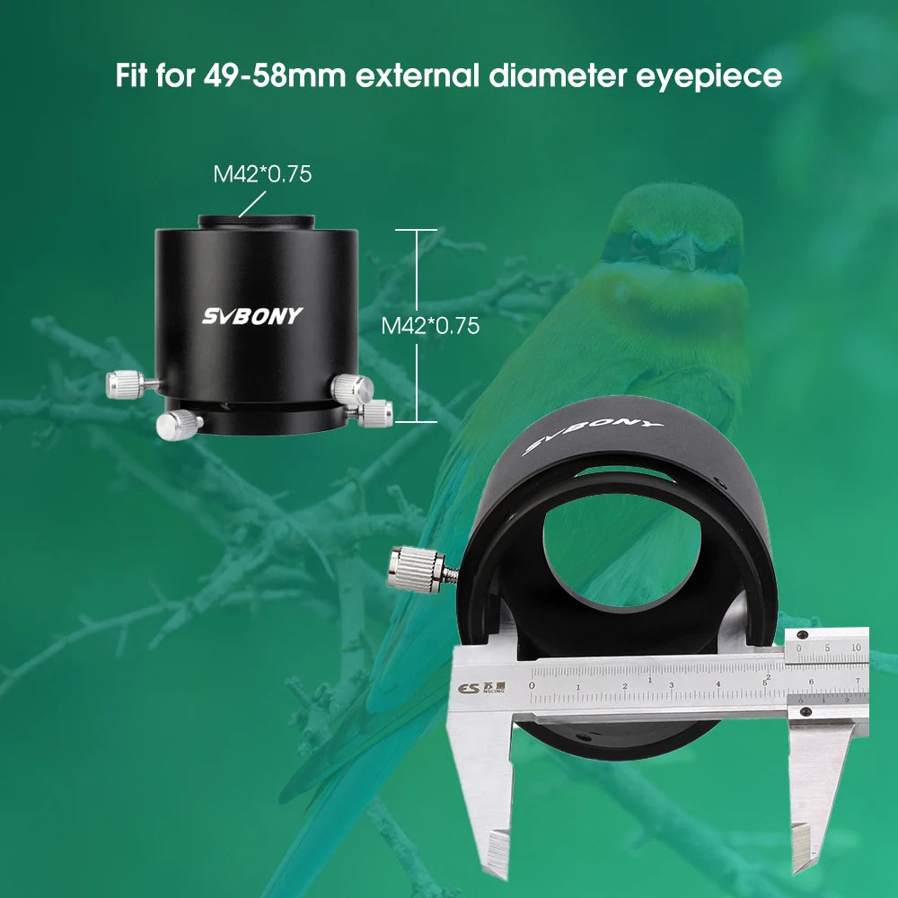 SVBONY Spotting Scope Adapter for Camera Connect to Spotting Scope Fits SV28 SV14 SV13 SV46 SV406 SV411