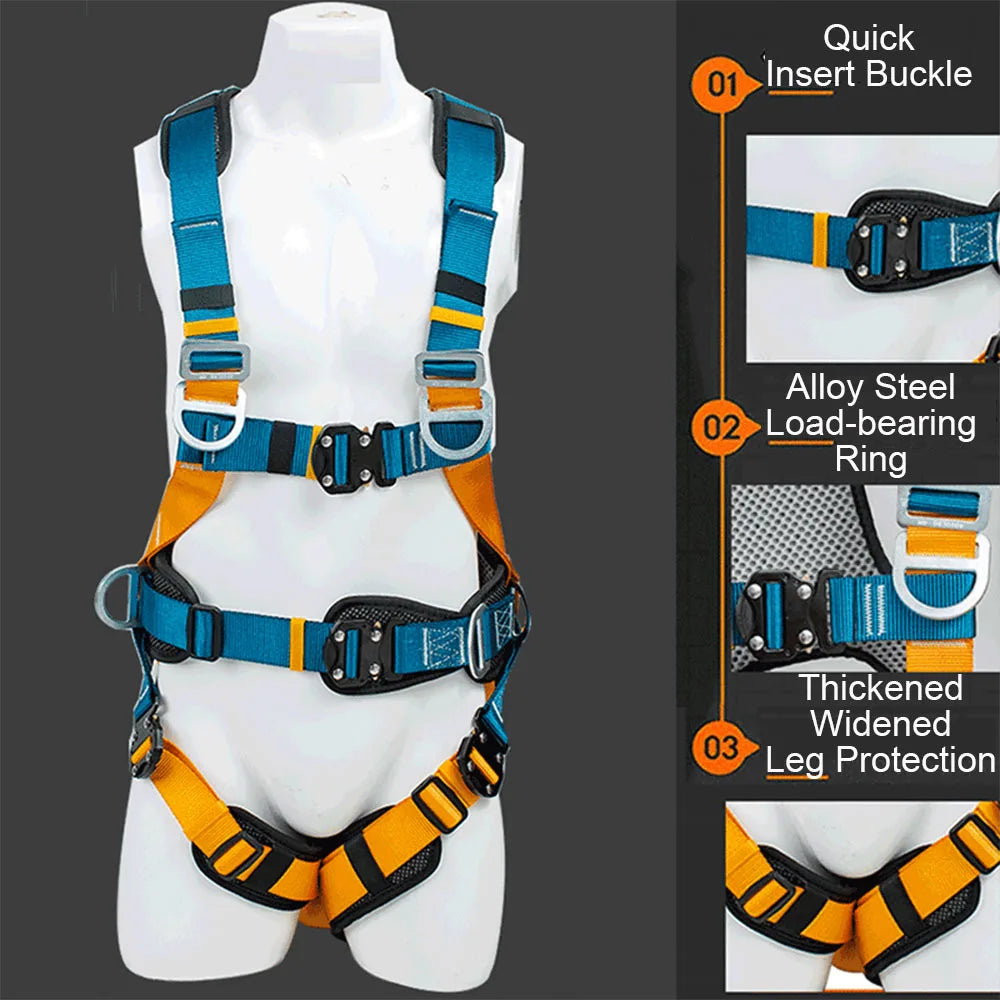 High Altitude Work Safety Harness Full Body Five-point Safety Belt Outdoor Climbing Training Work Construction Protect Equipment