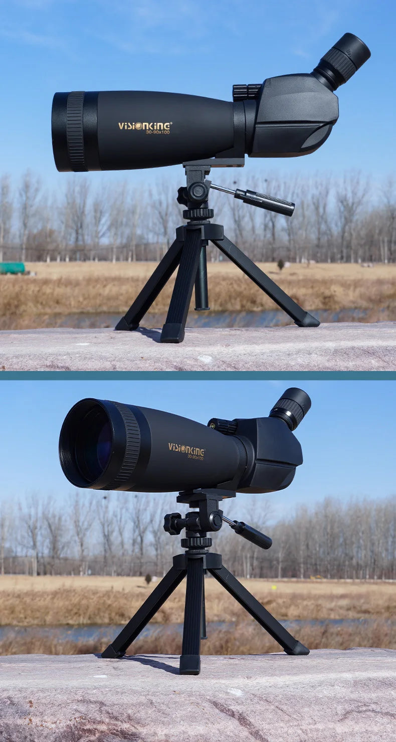 Visionking 30-90x100 Powerful Spotting Scope Dual speed focus Optics Hunting Birdwatching Observation Telescope With Tripod