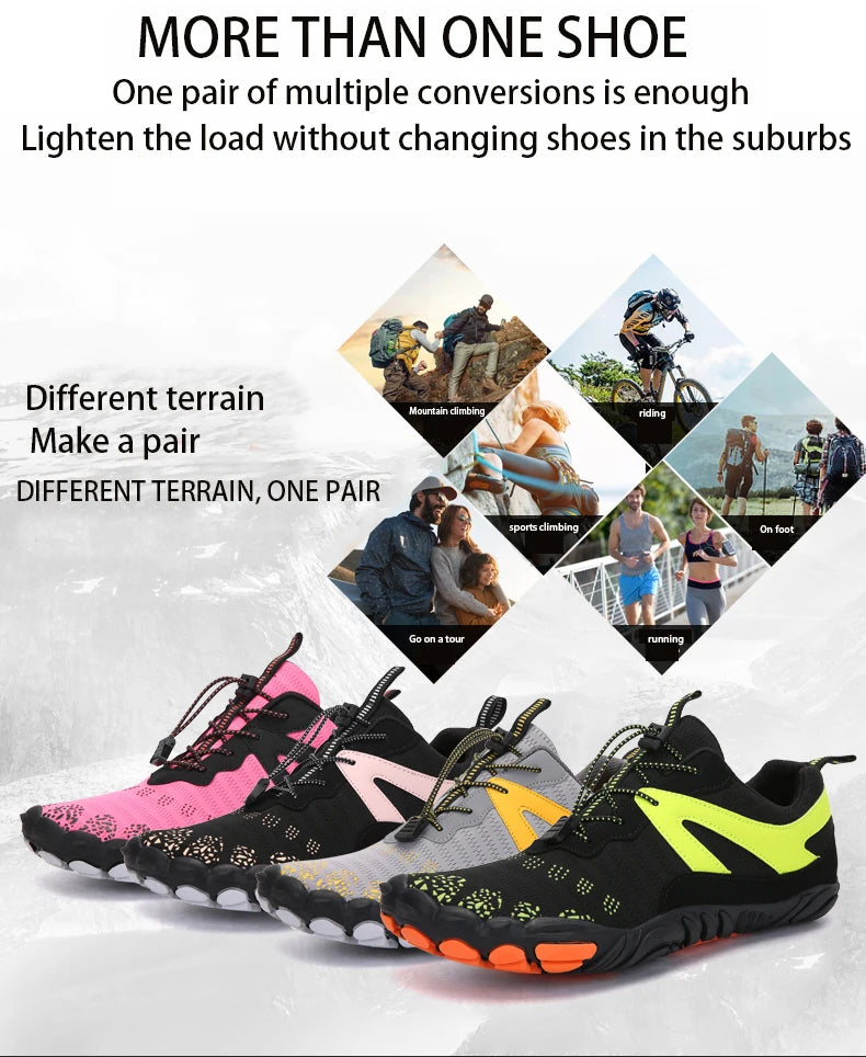 Men's And Women's Hiking Outdoor Sneakers Climbing Indoor Fitness Yoga Cycling Shoes Suitable For Home, Camping, Fishing