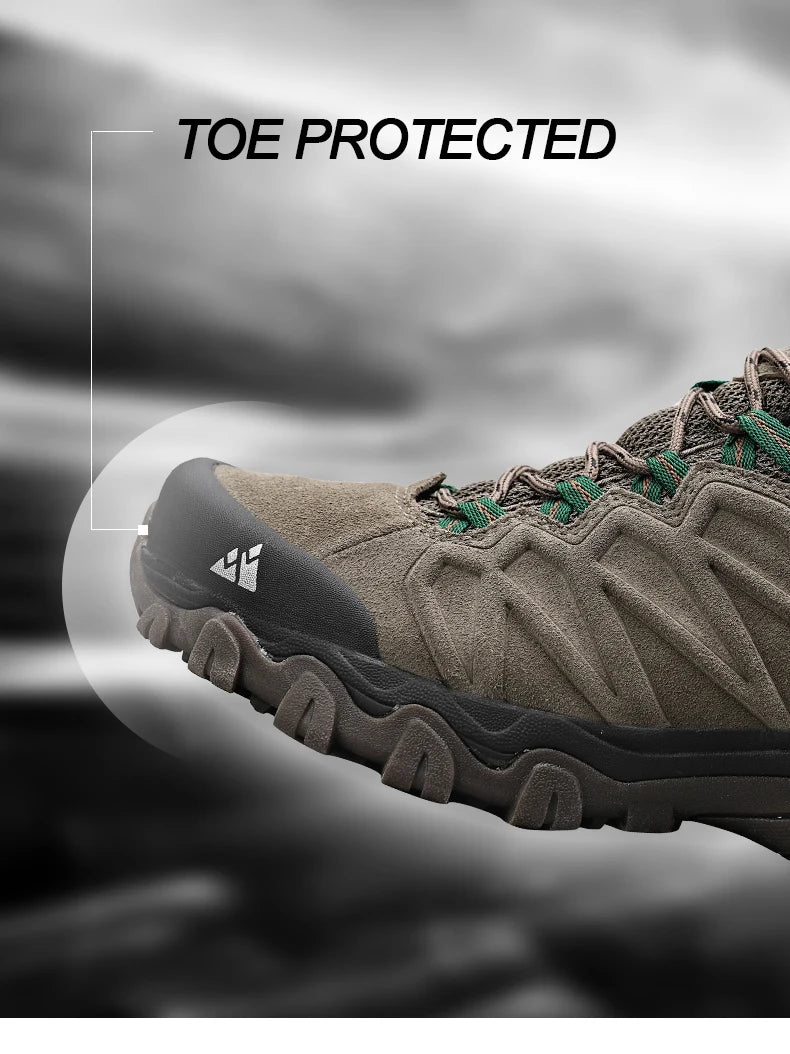 HIKEUP Non-slip Wear-Resistant Outdoor Hiking Shoes Breathable Splashproof Climbing Men Sneaker Trekking Hunting Tourism