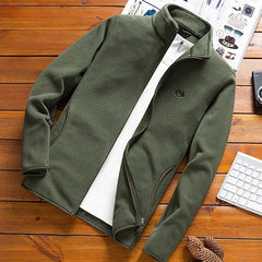 Men's New Casual Versatile Shaker Fleece Fleece Soft Shell Jacket Loose Cardigan Outdoor Sports Thickened Jacket