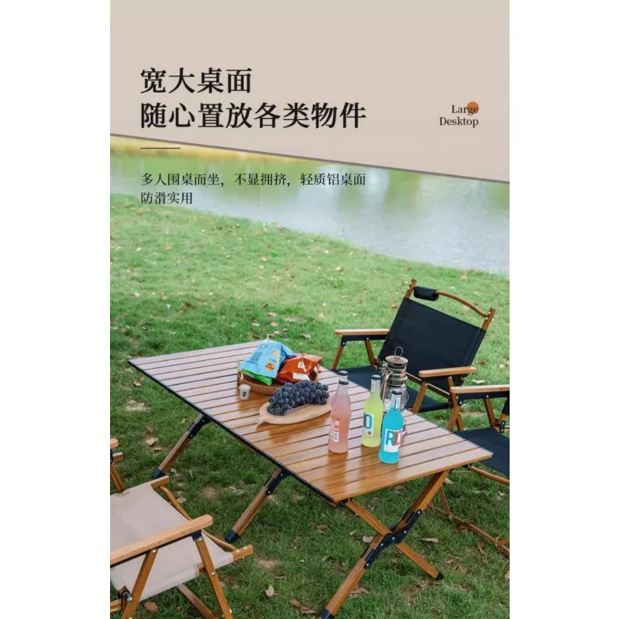 Outdoor Folding Table Portable Egg Roll Table Picnic Leisure Table And Chair Set Camping Folding Mesa Plegable Outdoor Furniture