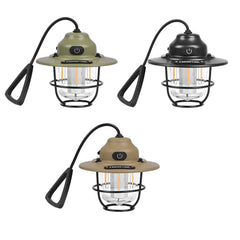 Camping Light 1200mAh Mini Metal Chandelier 2700K/6500K Retro Atmosphere Chandelier Stepless Dimming Type C Charging for Outdoor