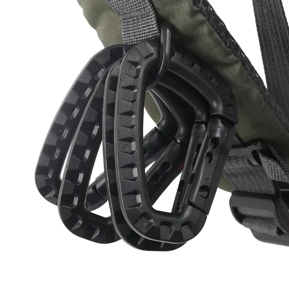 5/10PCS Tactical Backpack Buckle Fast Tactical Carabiner Plastic Hook D Shape Mosqueton EDC Gear for Outdoor Camping Accessories