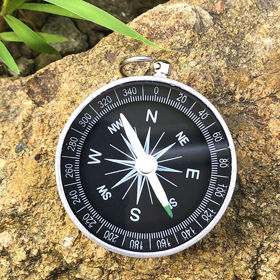 Portable Compass Aluminum Alloy Keychain Camping Trekking Hunting Hiking Survival Compass Navigation For Outdoor Activities