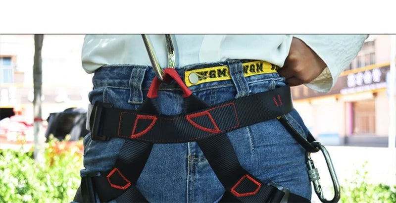 Outdoor Harness Sports Rock Climbing Half-Body Harness Waist Support Safety Belt Aerial Survival Mountain Tools