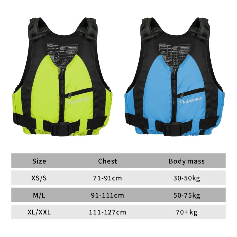 Genuine CE Approved Life Jacket Men 100KG+ Big Pockets Life Vest Women PFD Swim Fishing Kayak Vest Water Sport Drifting Safety