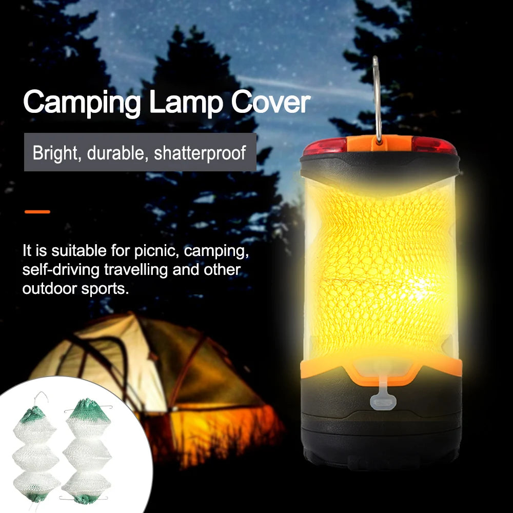 4PCS Gas Lantern Mantles Kerosene Gas Lamp Cover Durable Mesh Camping Lamp Pressure Lamp Mantles Spare Parts Outdoor Safe Tools