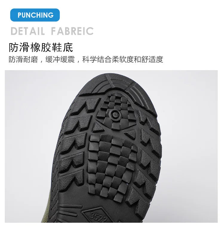 Wear-resistant Sport Shoes Men Lace-Up Walking Shoes Climbing Trekking Hunting Combat  Sneakers Work Tactical Mens Casual Shoes