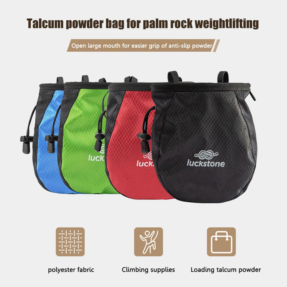 New Drawstring Rock Climbing Chalk Outdoor Climbing Chalk Bag Bag Drawstring Closure For Bouldering Gymnastics Gym