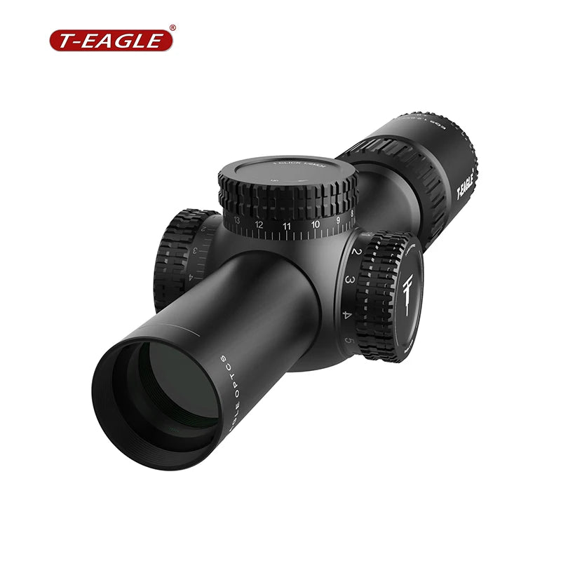 T-EAGLE Tactical Riflescope Spotting Scope for Rifle Hunting Optical Collimator Gun Sight Red Green Light EOS 1.2-6 X24 IRHK