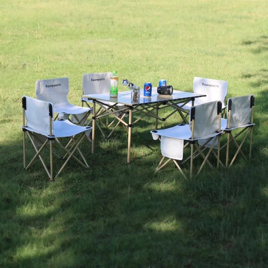 Outdoor Folding Table And Chair Portable Camping Picnic Barbecue Self Driving Tour Table Folding Mesa Plegable Outdoor Furniture