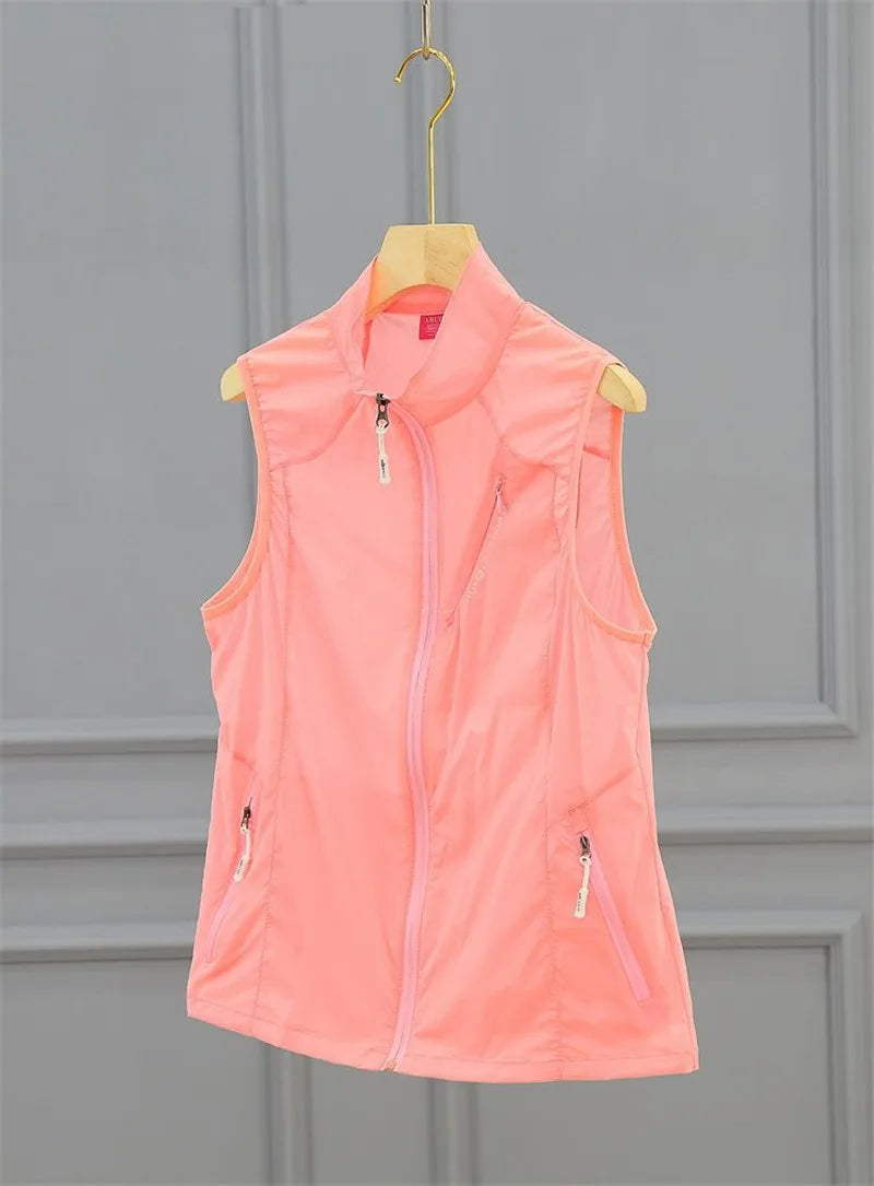 Summer Outdoor Tourism Mountaineering Quick Drying Vest Women's Vest Coat Lightweight Breathable Elastic Sunscreen clothing