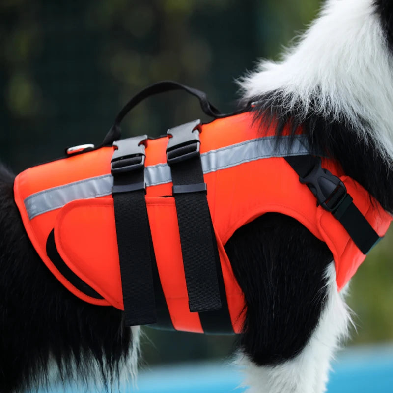 Dogs Life Jacket Ripstop Safety Dog Swimming Vest Superior Buoyancy Dogs Jacket With Rescue Handle Pet Dog Life-Saving Clothes