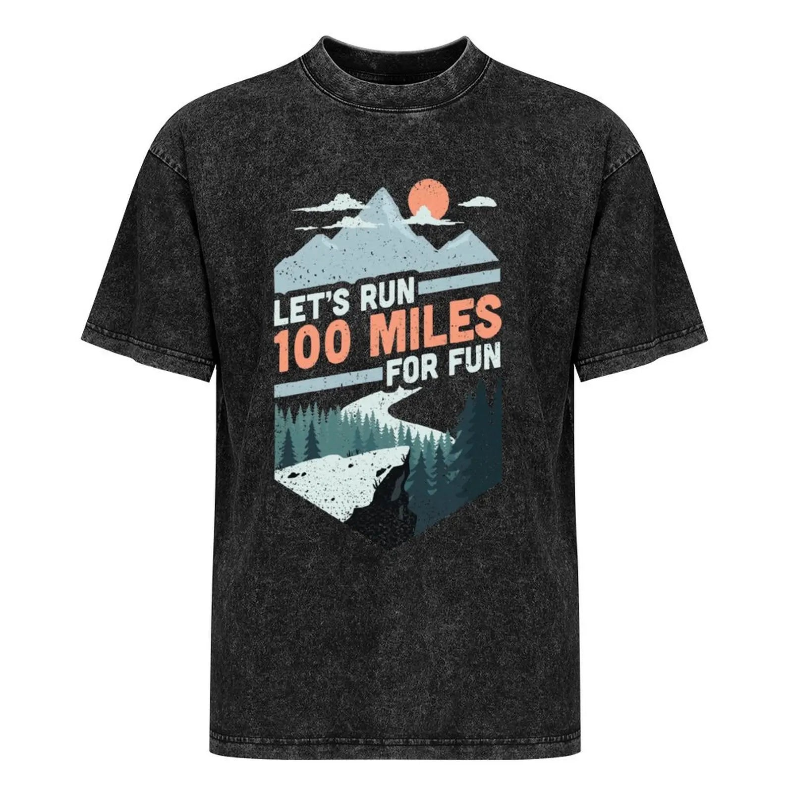 Let's run 100 miles ultrarunning ultra trail runner gift T-Shirt oversizeds Blouse vintage anime shirt men clothing