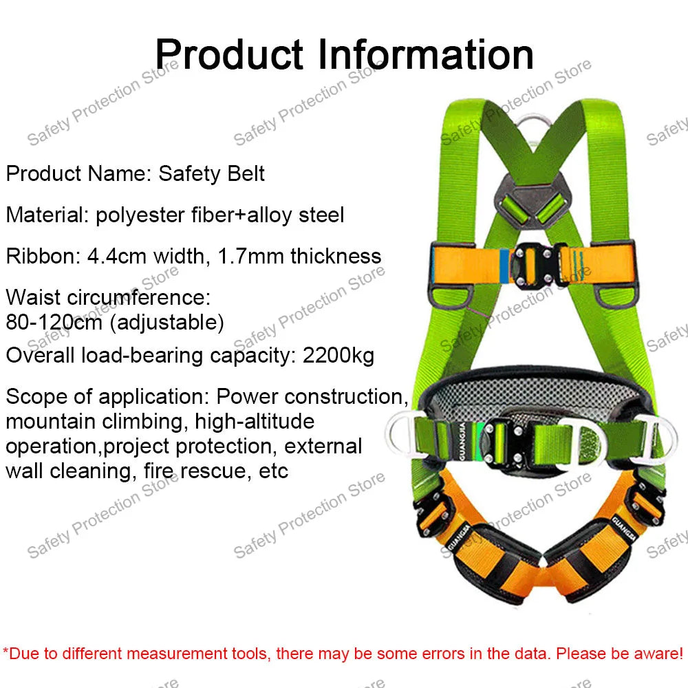 High Altitude Work Safety Harness Full Body Five-point Safety Belt Outdoor Climbing Training Construction Protective Equipment