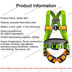 High Altitude Work Safety Harness Full Body Five-point Safety Belt Outdoor Climbing Training Construction Protective Equipment