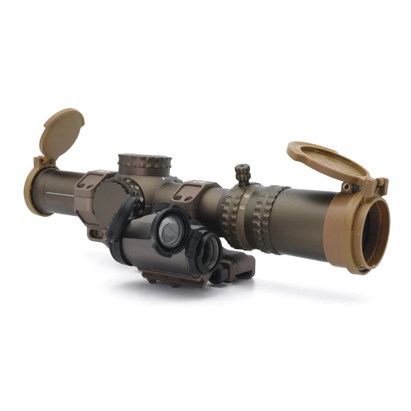 Evolution Gear Tactical ATACR 1-8X24mm FFP LPVO Mil Spec Ver.FDE Rifle Hunting Sight Nitrogen Filled Full Optics Spotting Scope