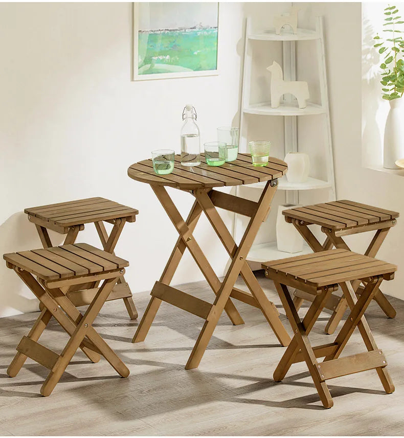 Solid Wood Garden Furniture Sets Patio Furniture Folding Portable Outdoor Garden and Terrace Outdoor Table Chair,homful 테이블