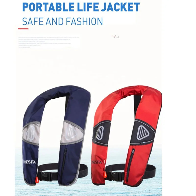 Professional Fishing Vest Self Inflatable Life Jacket Manual Vest Adult 150N 100N Auto Water Sports Rafting Boating Accessories