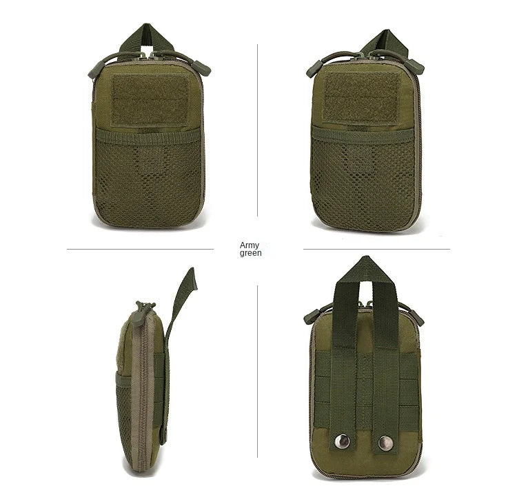 Outdoor Tactical First Aid Kit Small EMT Medical Bag MOLLE Accessory Hunting Camping Hiking CS Phone Bag (17X11X2CM)