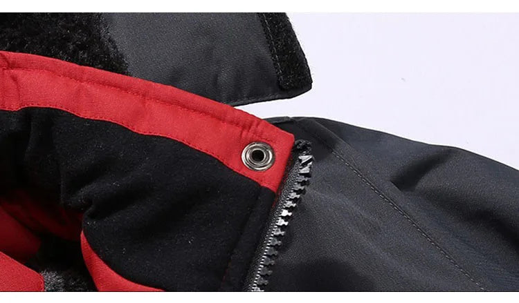 TRVLWEGO Men Jacket Hiking Camping Waterproof Fleece Thermal Coat For Outdoor Trekking Mountain Travel On Foot Skiing Clothing