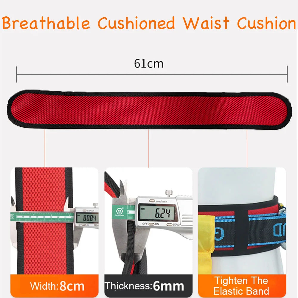 Single Waist Work Safety Belt High-altitude Harness Outdoor Rock Climbing Training Electrician Construction Safe Rope Hook Suits