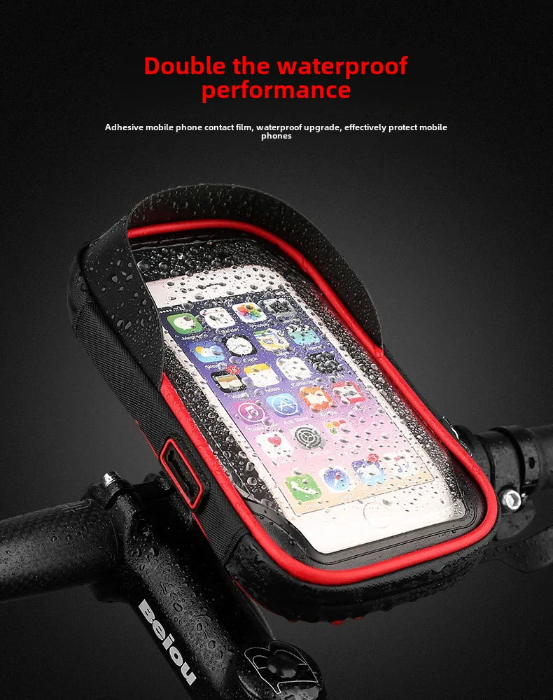 Multifunctional Phone Holder Bag Takeaway Touch Screen Bag Waterproof Bicycle Bag Shockproof Motorcycle Riding Navigation Bra...