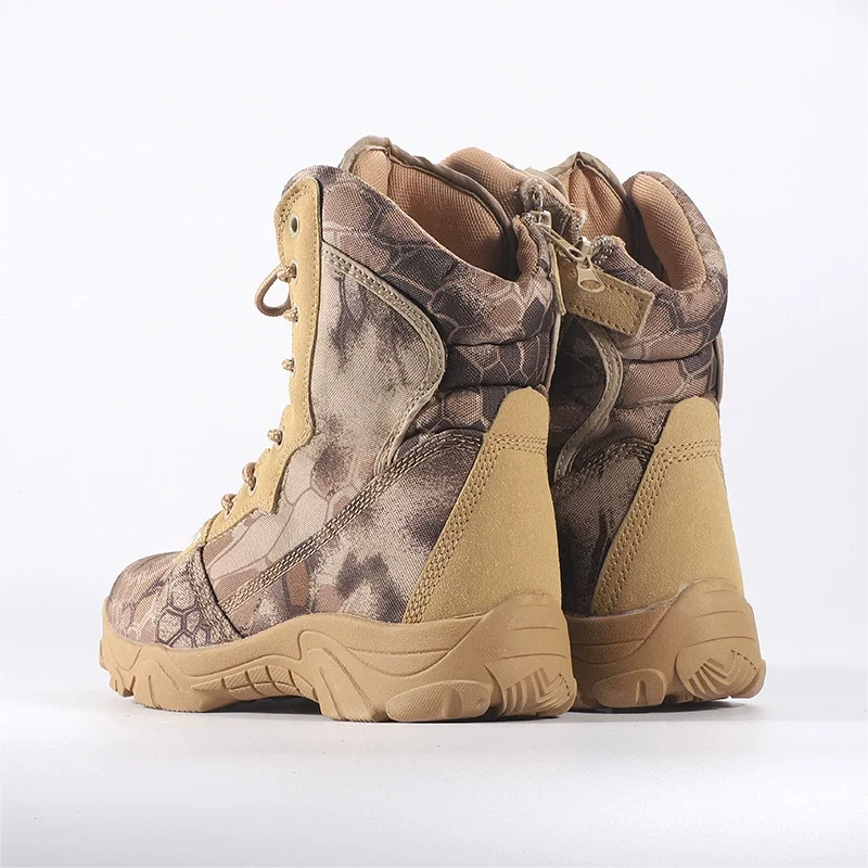 Outdoor Training Men Tactical Boots High-Top Desert Shoes Camouflage Combat Hunting Climbing Botas Hiking Shoes