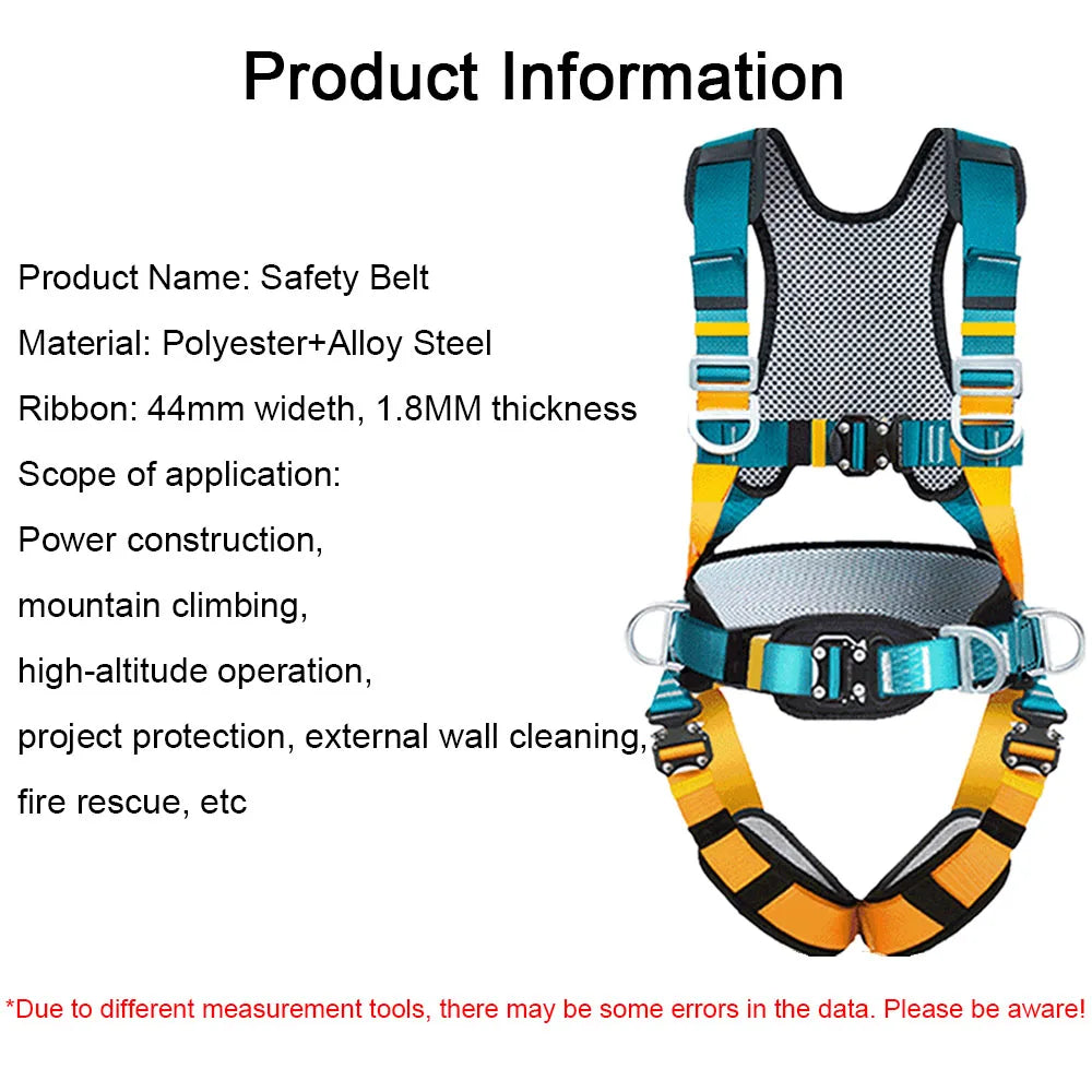 High Altitude Work Safety Harness Full Body Five-point Safety Belt Outdoor Climbing Training Work Construction Protect Equipment