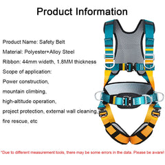 High Altitude Work Safety Harness Full Body Five-point Safety Belt Outdoor Climbing Training Work Construction Protect Equipment