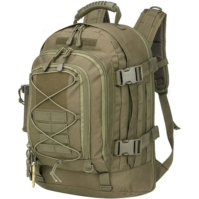 Tactical Backpack for Men 60L Molle Assault Rucksack Heavy Duty Waterproof Large Capacity Bug Out Bag for Hiking Camping Hunting