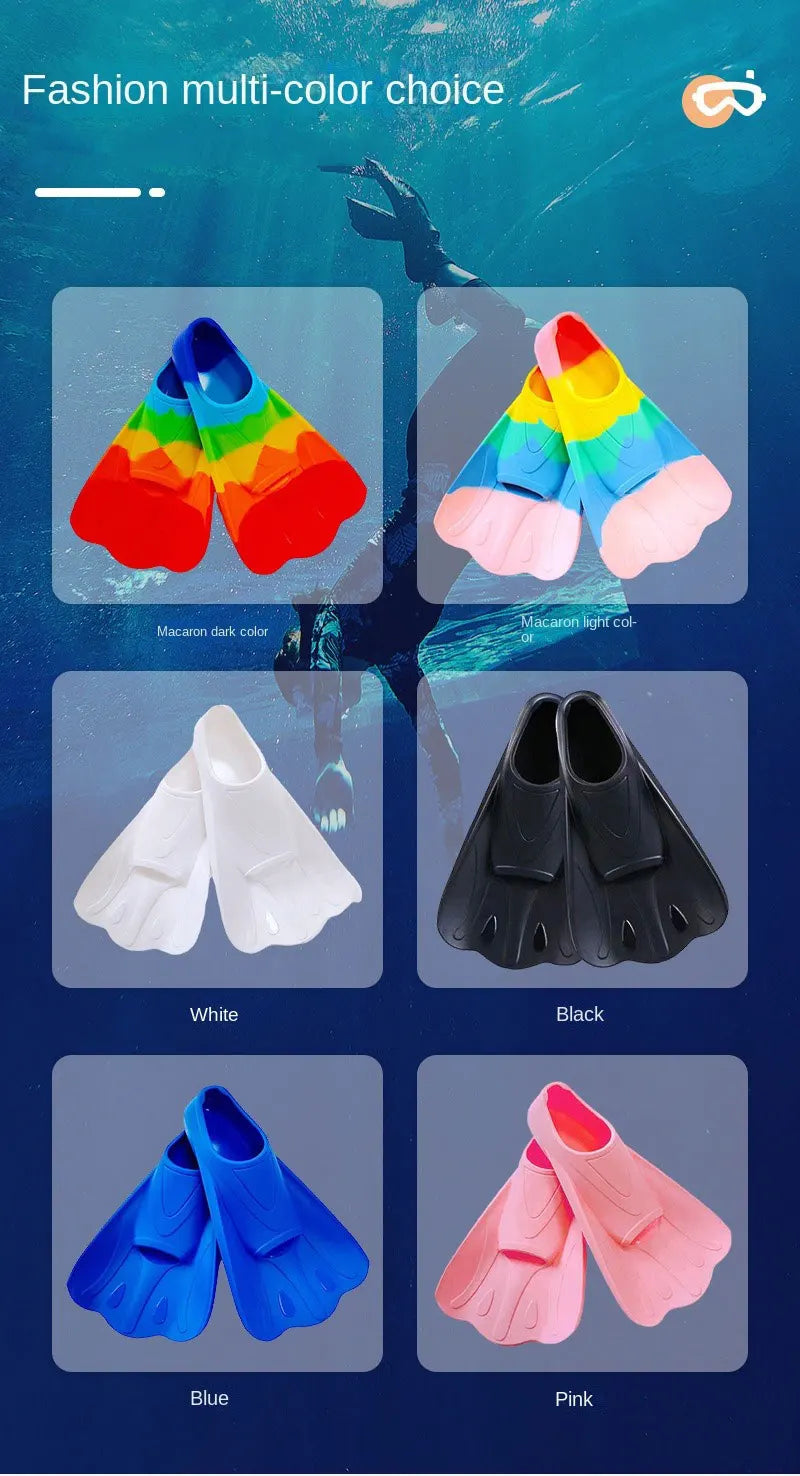 Professional Silicone Short Flippers Butterfly Frog Shoes for Kids Adult Free Swimming Snorkeling Sports Equipment Special Fins