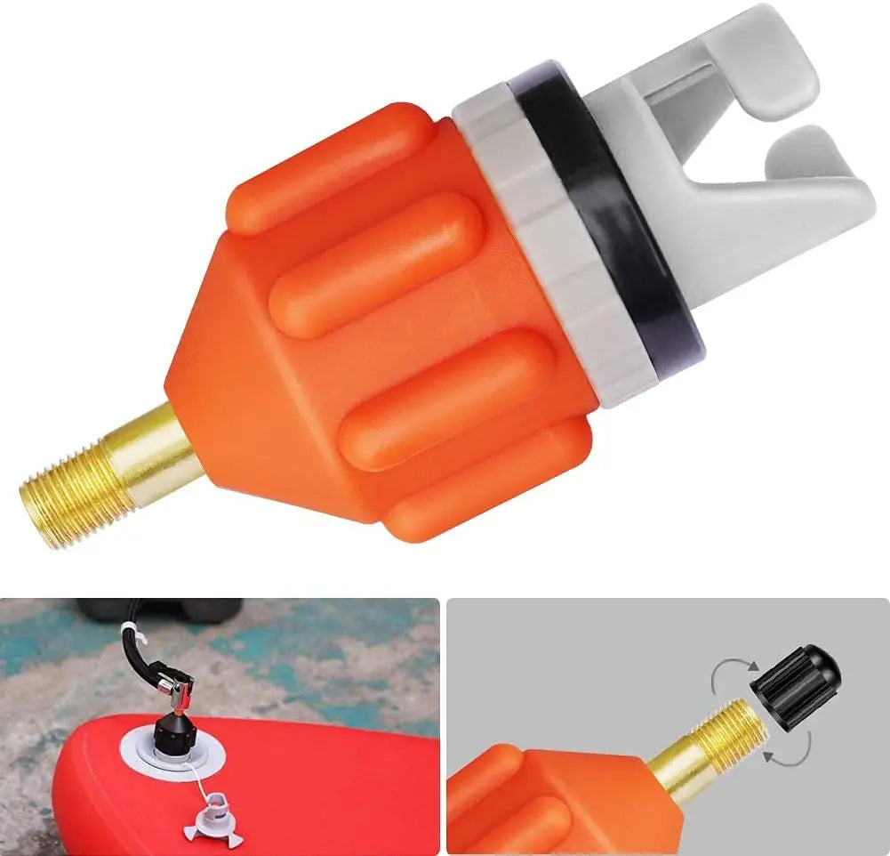 Inflatable Pump Boat Air Valve Adapter Universal SUP Board Inflator Converter With 4 Nozzles For Surfing Pump Mattress Airbed