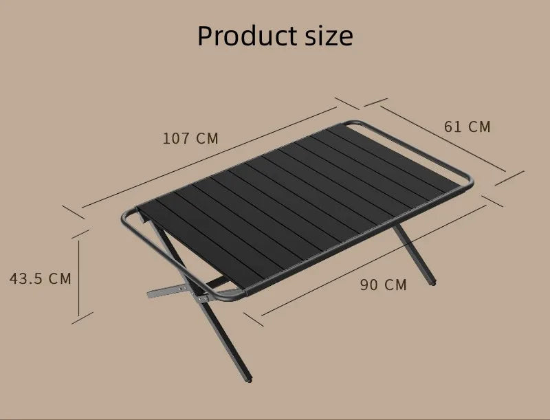 Tryhomy Camping Egg Roll Table Outdoor BBQ Picnic IGT Table Spliceable Aluminum Alloy Table Portable Folding Omelet Table