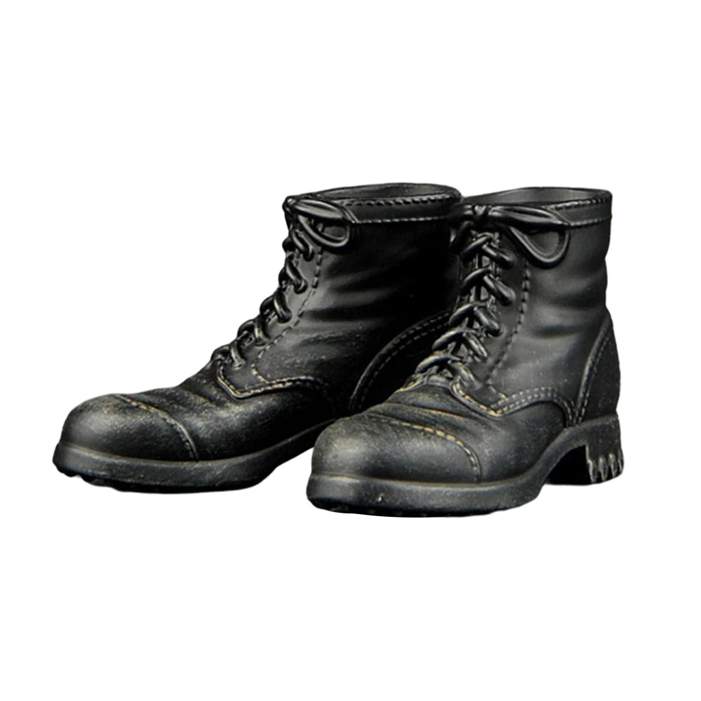 1/6 Miniature Soldier Combat Shoes Lace Up Combat Boot Shoes Male Hiking Combat Soldier Figure Accessory For 12" Action Doll