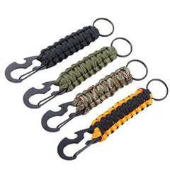 Outdoor Paracord Rope Keychain EDC Survival Kit Cord Lanyard Military Emergency Key Chain For Hiking Camping