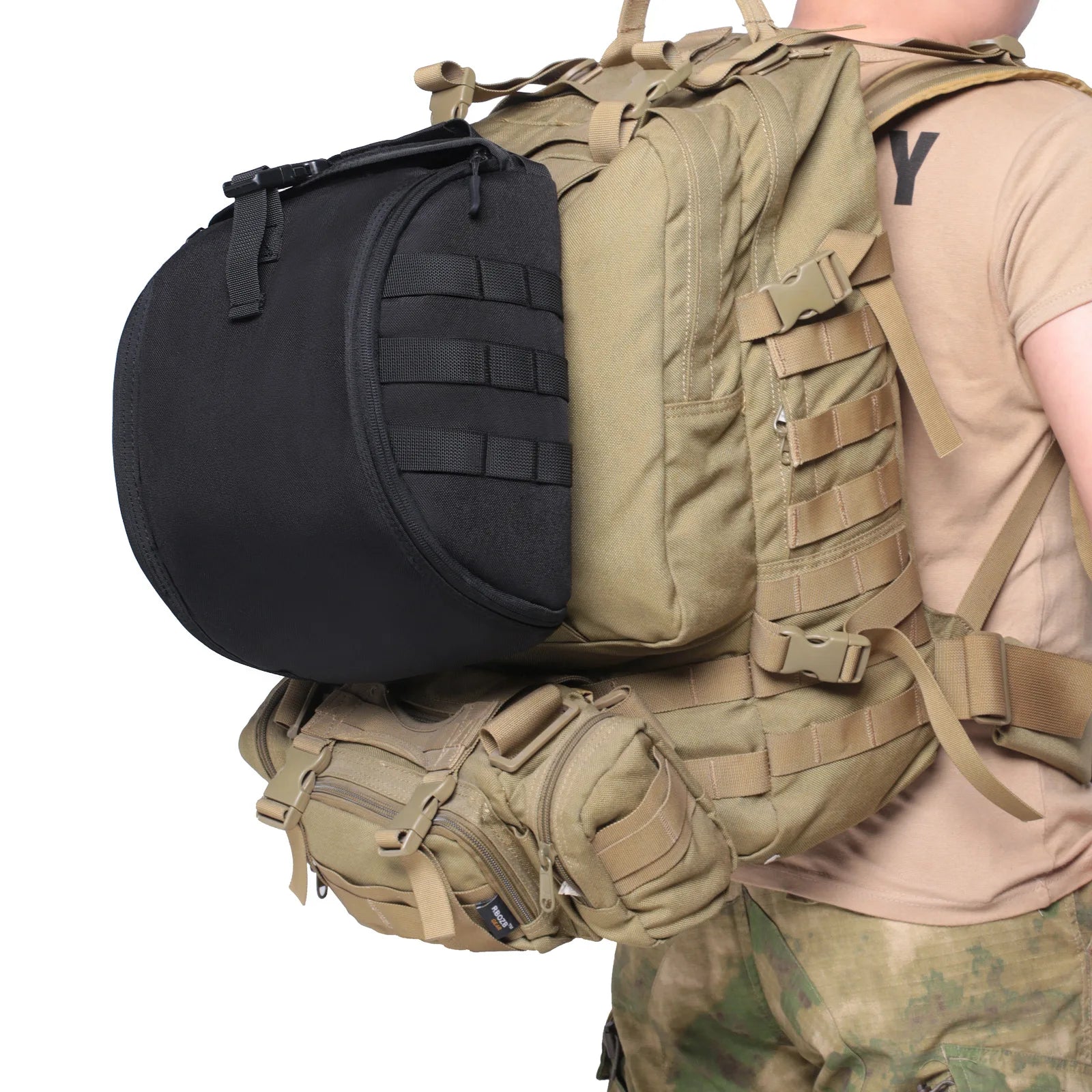 Multi-function First Aid Helmet Storage Bag Outdoor Tactical Large Recycle Pouch Mountaineering Tool Pouch Camouflage Waist Bag