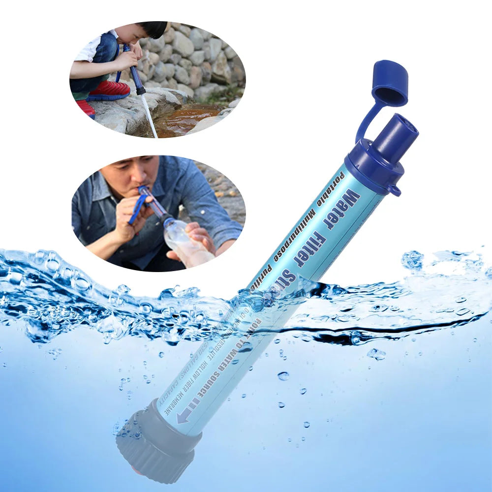 Outdoor Camping Water Filter Portable Hiking Personal Water Purifier Filtration System Hunting Water Purifying Emergency Device