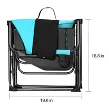 Camping Chair with Side Table and Storage Pockets, Portable Folding Directors Chair, Heavy Duty Camp Chair for Adults Outdoor