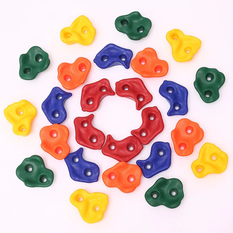 10 Pcs/lot Plastic Rock Climbing Holds Toys for Boys Games Child Wood Wall Kids Climbing Stones Playground Outdoor Sports Toys