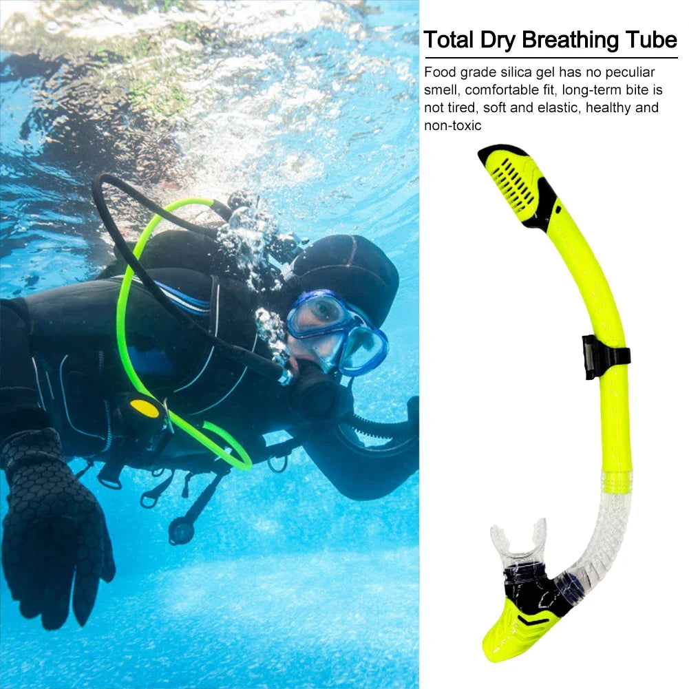 Diving Snorkel Silicone Full Dry Underwater Diving Air Breathing Tube Hose Gear Underwater Snorkeling Diving Equipment