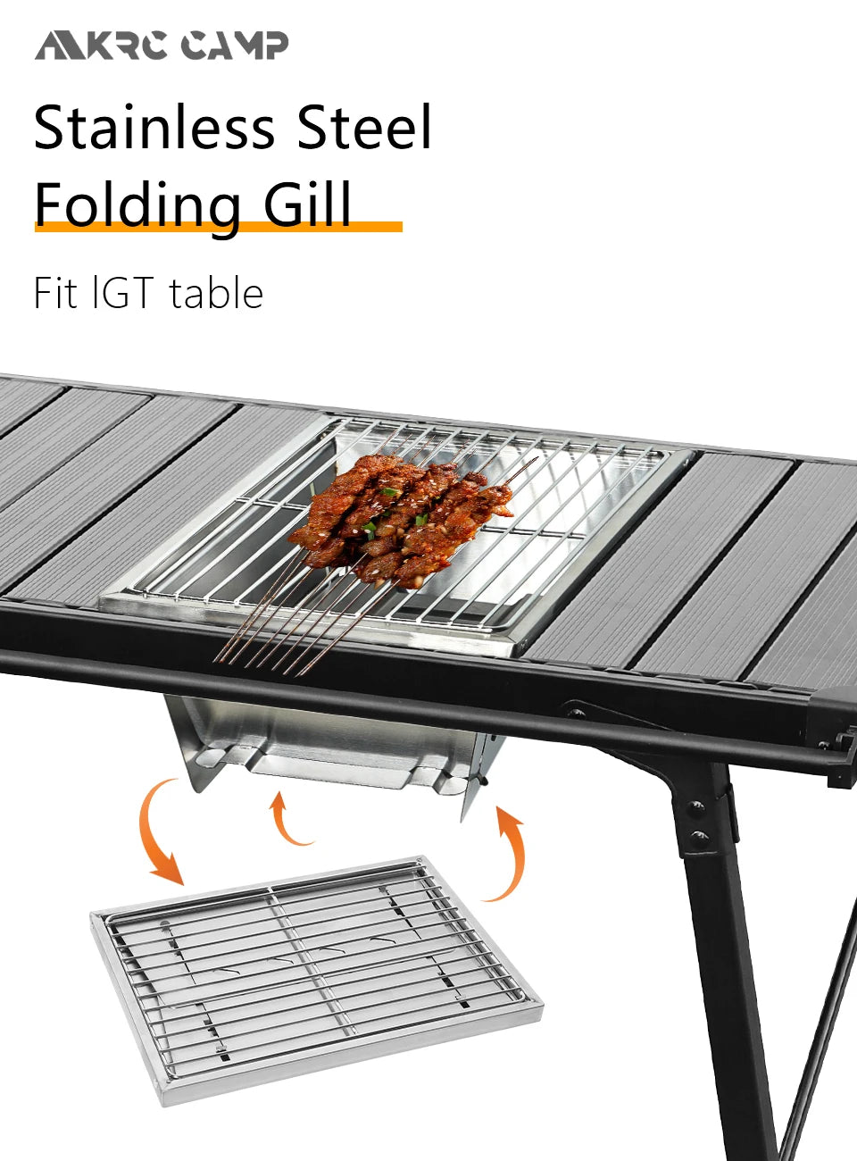 Portable Camping BBQ Grill Stainless Steel Barbecue Grill Portable Outdoor IGT Table Stove Folding Firewood Stove Camping Stove