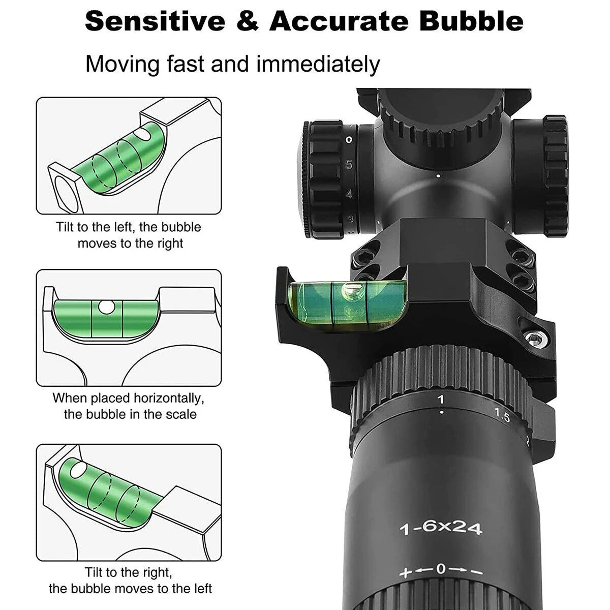 Tactical Rifle Scope Bubble Level 25.4mm/30mm Spotting Airgun Ring Bubble Spirit Level Balance Pipe Airsoft Tube Gun Mount