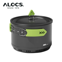 ALOCS Camping Pot Cookware Compact Mess Non-stick Aluminium Alloy For Outdoor Backpacking Travel Picnic Hiking