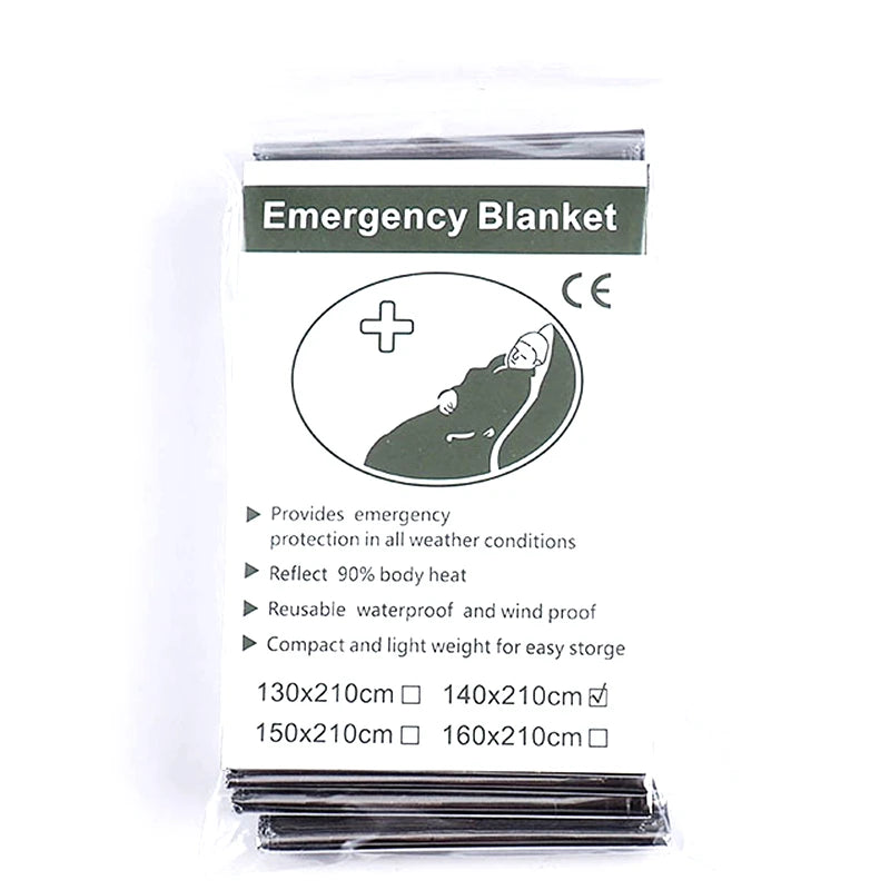 Outdoor Low Temperature Rescue First Aid Kit Insulation Blanket Campsite Keeping Foil Polyester Film Lifesaving Warm Insulation