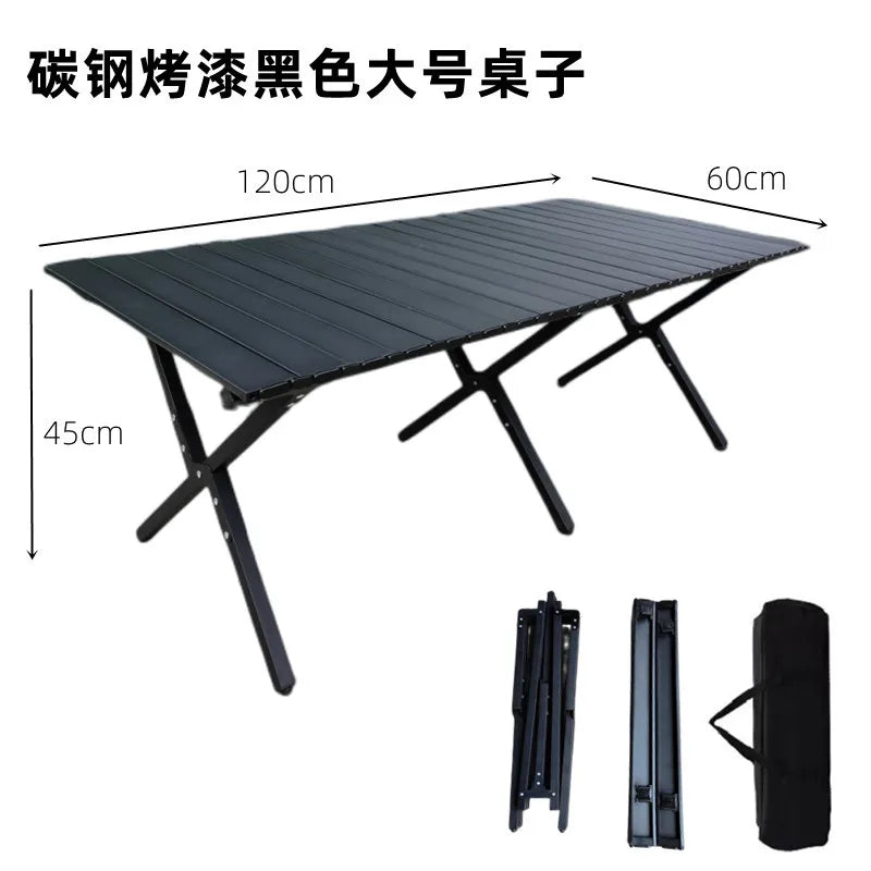 Folding Outdoor Table and Chair Set with Solid Wood and Aluminum Alloy for Picnic and Camping Coffee Tables Rolling IGT Wildmini