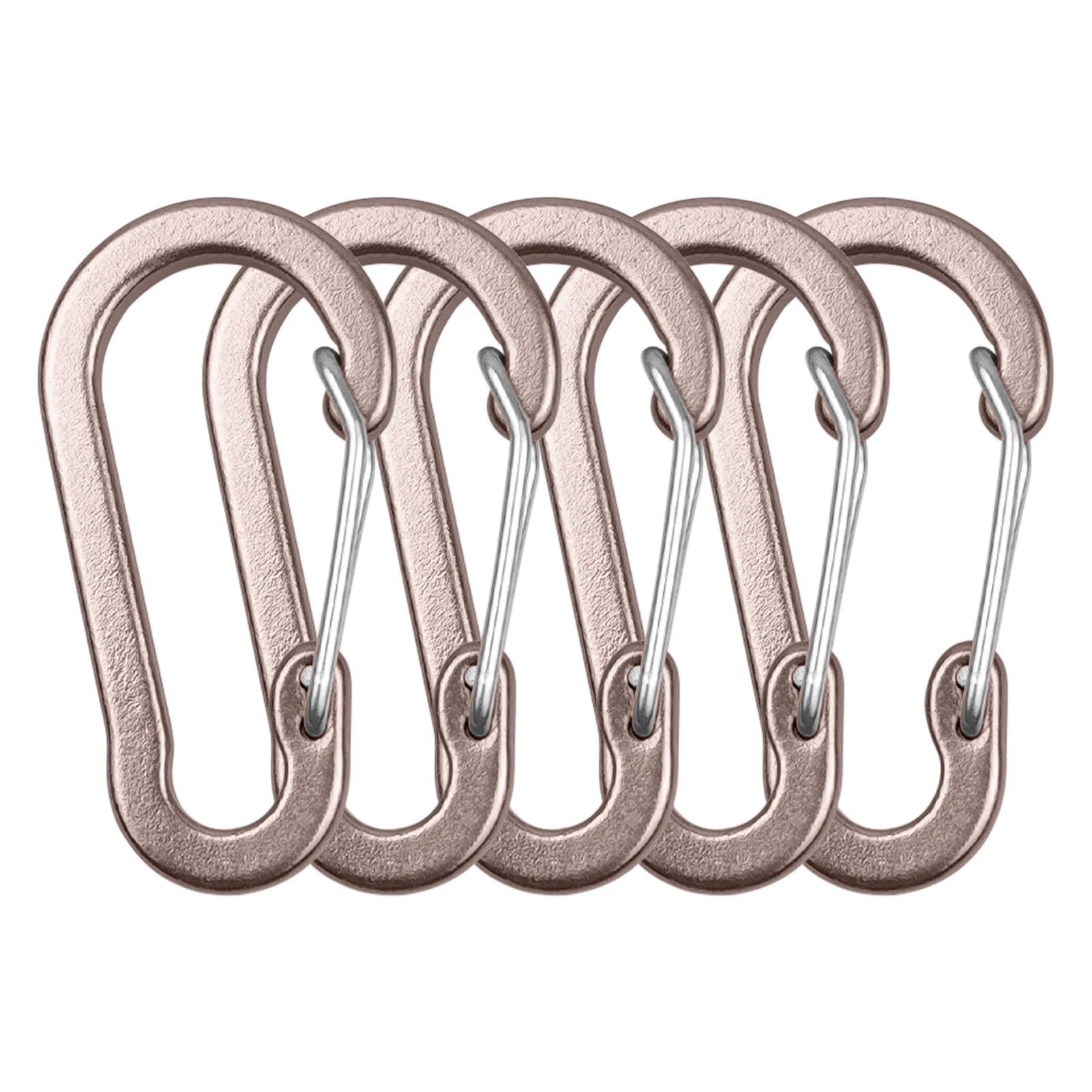 10 Pack / 5 Pack Carabiner Clips Mini Aluminum Alloy Keychain Carabiner Clip D Rings for Camping Hiking Fishing Backpacking