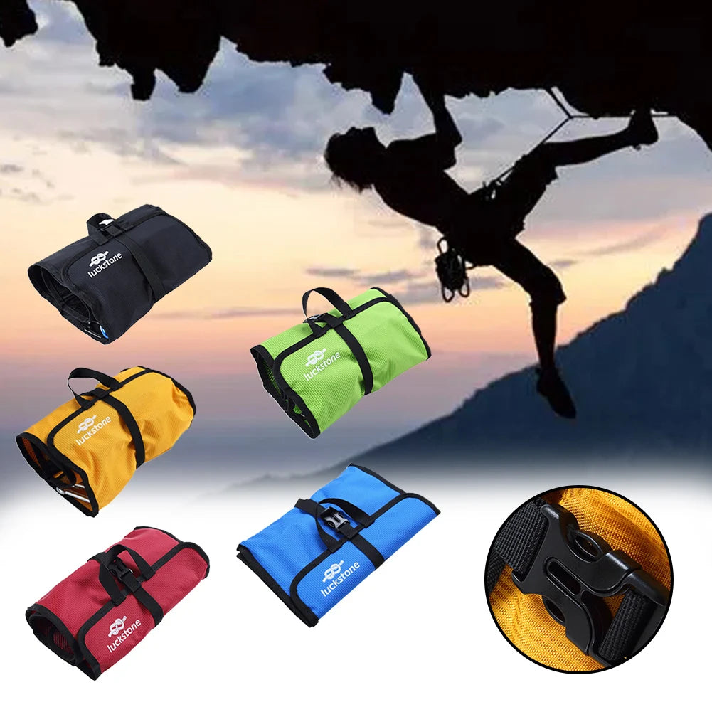 1pc Rock Climbing Storage Bag Gear Equipment Organized Storage Bag Carabiner Pocket For Climbing Caving Rigging Outdoor Tools